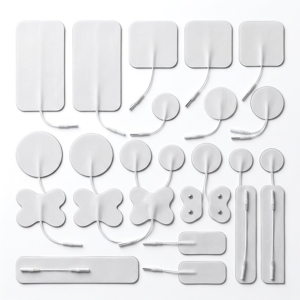 Self-adhesive TENS EMS electrode pads in various shapes and sizes for physical therapy - NormanDiagnostic TYH series